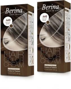 Berina Professional | Permanent Hair Color Cream with Developer | Long Lasting Color | , Light Ash Brown