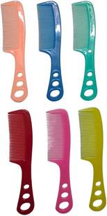 RGS Handle Hair Comb Hair Care Comb. Stylish,(Pack Of 6)
