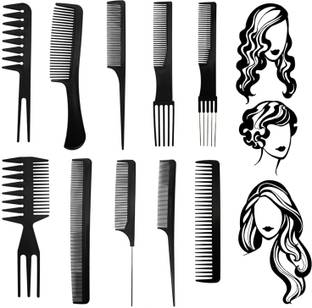 LOVHIDE 10pcs Hair Styling Combs | Professional Styling Comb Set for All Hair Types