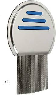 Morbee 2 Pieces Fine Metal Teeth Stainless Steel Lice & Nits Removal Comb for All a1