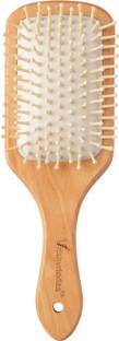 vrishvrindaa Wooden Bamboo Brush - Wide Tooth Hair Detangling & Styling Brush
