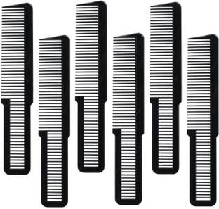 E-DUNIA Flat Top Cutting Comb,Carbon Clipper Cutting Comb, Black Professional Grade [6]