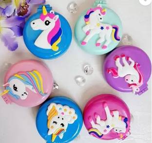 FATFISH Cute Unicorn Massage Comb Shower with Mirror Hair Brush Styling Tools for Girls