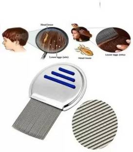 LORSHEL Premium Lice Comb With Steel Teeth removes Lice & Nits NIT Free Hair V Comb
