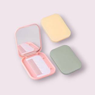 Nikki Bela Korean Mirror comb combination for Makeup and daily use ( Pack of 1)