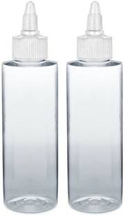 PHARCOS 100ml Twist Top Applicator with Transparent Bottle, Refillable, Open/Close Nozzle for applying Hair Oil,Shampoos, DIY Care and Medicine Directly on Scalp and Hair Roots