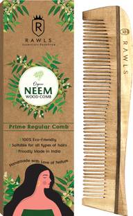 RAWLS Handmade Prime Regular Comb - Kacchi Neem Wood