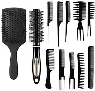 DENILZI Professional Hair Comb and Brush Set – 12 Pieces for Men & Women