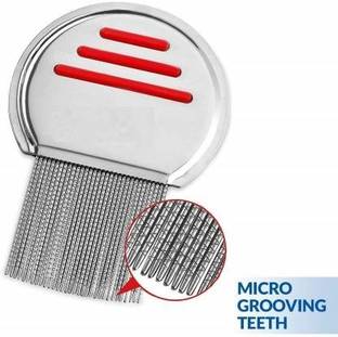 flamgam Lice Comb Free Terminator Effective Removing Nits Steel Double Grooved Teeth