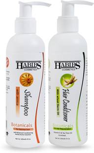 Habibs Normal Hair Shampoo 200ml and Conditioner with Wheat Germ Oil 200ml Combo Pack