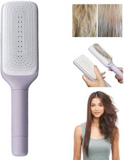 NISHIV Self-cleaning Anti-static Massage Comb - Hair Brush for Adults and Kids