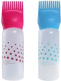 KIRA 2Pcs Oil Applicator Bottle, Flip To Cap, Root For Applying Hair Oil And Shampoo
