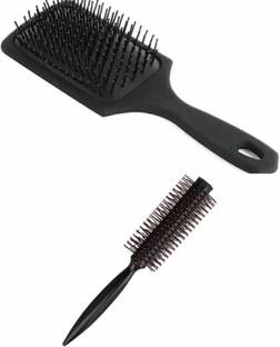 FASHIONLOOK Paddle Hair Brush and Round Hair Comb Brush (Pack of 4)