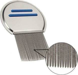 ShopCircuit Stainless Steel Comb for Head Lice, Nit & Egg Removal with Long Fine Metal Teeth Brush-School kids & Women