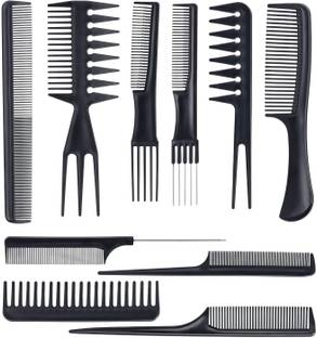 Shrachi 10PCS Hair Stylist Professional Styling Comb Set Variety Pack Great for All Hair
