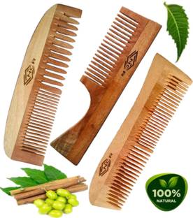 ncr All Hair Type Bina Handel hero Kumro Neem Wooden Comb