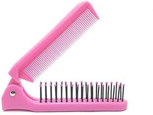 Scarlet Line Travel Friendly Folding Pockt Comb Double SIDED fOr Hair Styling 
Pink