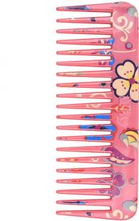 LILY Printed Multi Color Plastic Shampoo Comb
