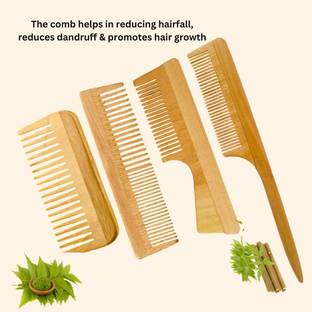 DAUMI Organic neem wood comb (Pack of 4)