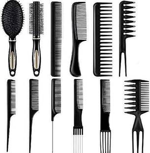 ELITEWAVE 12 Pieces Hair Brush Comb Set Paddle Hair Brush De-tangling Brush Hair Styling