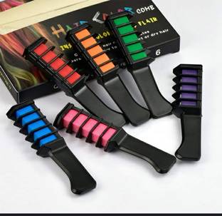 Sitrus Disposable dye Hair comb Temporary Hair Color Kit, 6pc