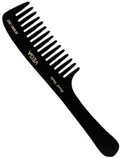 VEGA Shampoo Hair Comb,Handmade (India's No.1 Hair Comb Brand)Black, (HMBC-202)