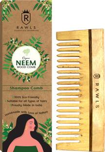 RAWLS Handmade Shampoo Comb - Kacchi Neem Wood
