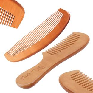 Temperia Wooden Comb for Tangle Free Curl, Healthy Scalp, Hair Growth, Hairfall, Dandruff