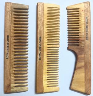 TERATERA Multicolour Printed Hair Comb Set of 3 For Women And Men