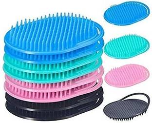 LJL Traders Portable Thin Pocket Comb, Scalp Massager (Oiling and Shampooing) -Pack of 6