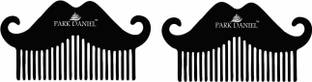 PARK DANIEL Mustache Beard Comb For Beard Shaping & Styling Combo Pack Of 2 Pcs