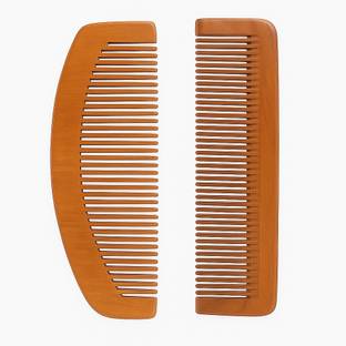 WELoves Premium Handmade Neem Wooden Comb – Anti-Static & Hair-Friendly (Set Of 2)