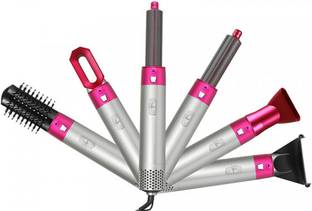 RIRO 5-in-1 Professional Hot-Air Brush Hair Dryer, Straightener, Curler, Volumizer