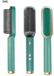 CHG Hair Straightener Iron Built with Comb, Fast Heating & 5 Temp Settings Perfect Hair Curler