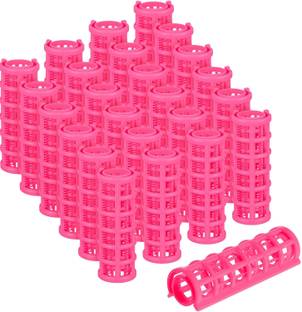 KRYTONE 25MM 10 Pcs Hair Rollers Plastic Snap on Curlers Styling for Girls & Women Hair Curler