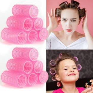 Nyamah sales Hair Rollers, Salon Hair Dressing Curlers, Self Grip Heatless Roller, 6pc. Hair Curler