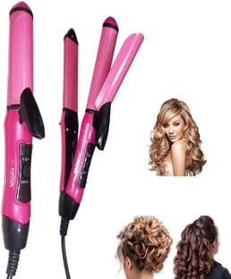 MELDIKING New 2-in-1 Hair Set Curler and Straightener with Ceramic Plate Hair Curler