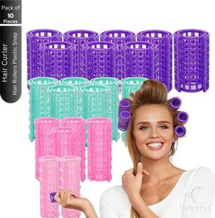 VEENXT Hair Rollers Plastic Snap for Rolling Curling for Hairdressing Styling -DIY Hair Curler