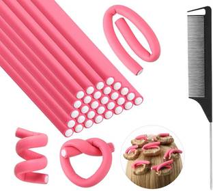 Aternal Hair Curling Flexi Rods Rollers Hair Sticks with 1 Tail Comb Hair Curler