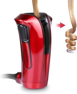 iGutech Automatic Hair Curler with Tourmaline Ceramic Heater and LED Digital red Hair Curler
