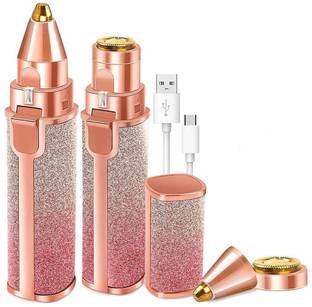 RIYUZONE ortable 2 In 1 Flawless Eyebrow Remover and Pain less Hair Remover Hair Curler