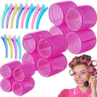 SIYAA Jambo hair roller ( set of 12) with section hair clip silver Hair Curler