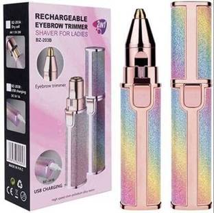 kvt 2 IN 1 Eyebrow Trimmer For Women,Hair Removal Trimmer For Women Hair Curler