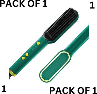 MJP TRADERS Hair Straightener Brush, Ionic Hair Straightener 2 in 1, Fast Heating F_Z3 Hair Curler