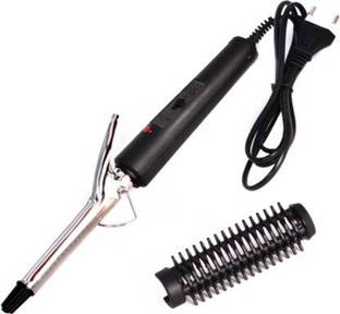 RTAD Iron Rod Brush Styler Hair Care Curler Curl Curling Straightener 30W - Nova NHC-471B0316 Hair Curler (Black & Silver) Electric Hair Curler (Barrel Diameter: 2 cm) Hair Curler