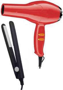 CKINDIA Hair Dryer 1800 Watts with Mini Straightener in Multicolor Hair Dryer
