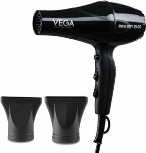 वेगा प्रोफेशनल Dry 2200-2400W Hair Dryer for Men & Women with Cool Shot Button and 3 Heat & 2 Speed Settings, Black, (VPMHD-03) VPMHD-03 हेयर ड्रायर