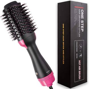 vk sales HotAir Brush,3In1 Styling BrushStyler,Negative Ion Hair Straightener CurlerBrush