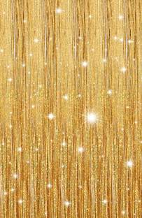 Shihen Golden Tinsel Sparkling Shiny  Extensions Glitter(Pack of 1) Hair Extension