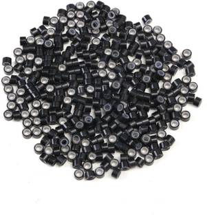 Chronex Micro Rings 5mm Black Silicone Lined 500 Pcs Links Beads for Tip Extension Hair Extension
